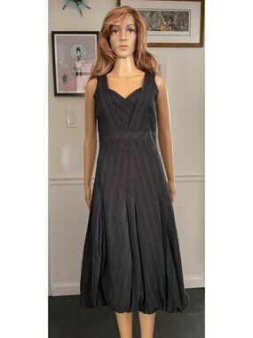 Ronen Chen Greyish-Black Pinstripe Dress – Size 1 (I'm size 4 and it fits me)